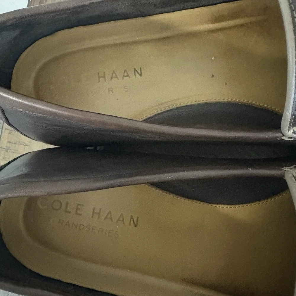 Cole Haan Hayes Tassel Loafer Driving Shoes Mens 10.5 Soft Leather Brown C31211